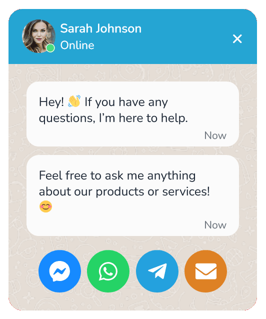 All-in-One Chat Widget Floating Side Box to Communicate with Visitors – 78