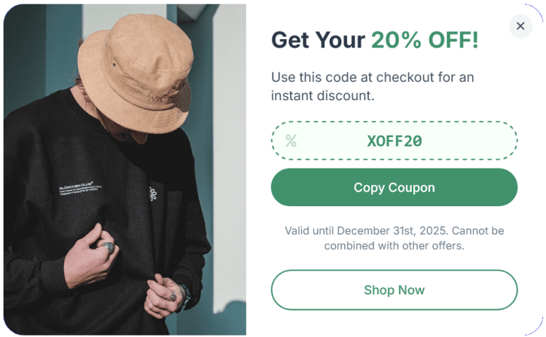 Discount Coupon Pop-up to Increase Sales – 31