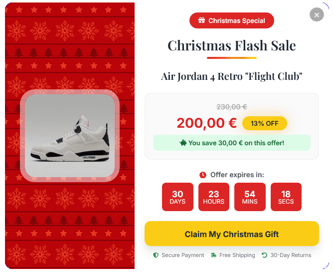 Discounted Products Christmas Pop-up to Increase Sales – 22