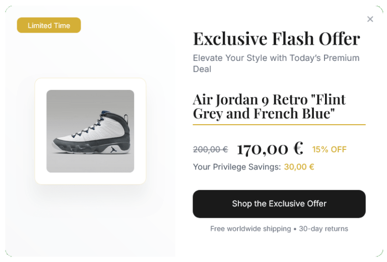 Discounted Products Pop-up to Increase Sales – 20