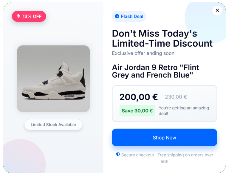 Discounted Products Pop-up to Increase Sales – 18