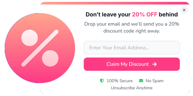Exit Intent Email Capture Pop-up to Grow Email List – 63