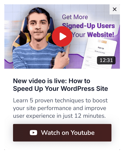 New YouTube Video Floating Side Box to Promote Social Channels – 65