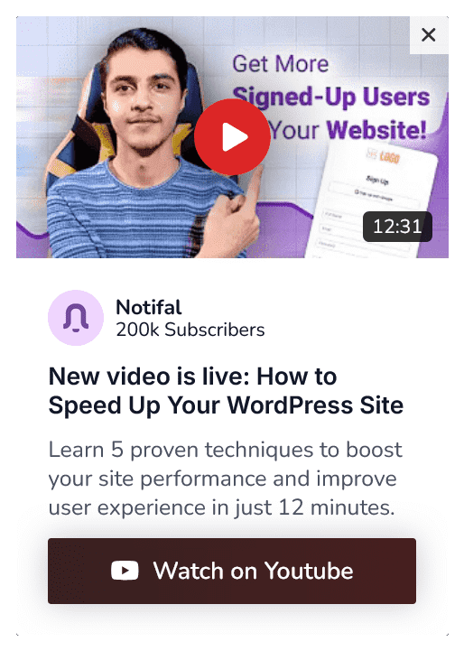 New YouTube Video Floating Side Box to Promote Social Channels – 66