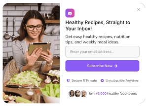 Newsletter Sign-up Form Floating Side Box for Food website to Grow Email List – 9
