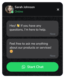 WhatsApp Chat Widget Floating Side Box to Communicate with Visitors – 73