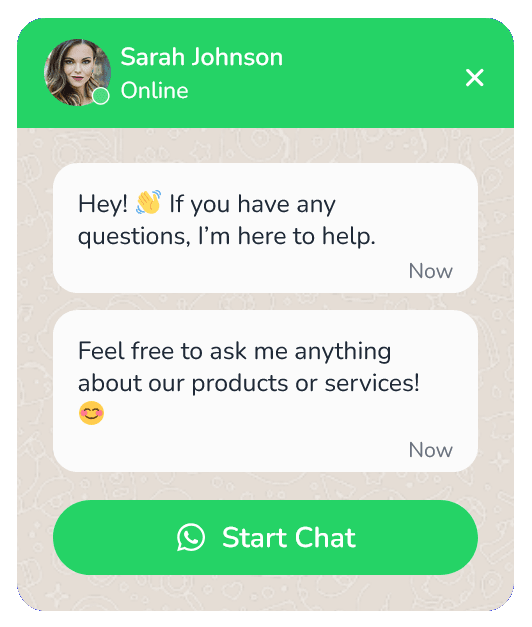 WhatsApp Chat Widget Floating Side Box to Communicate with Visitors – 75
