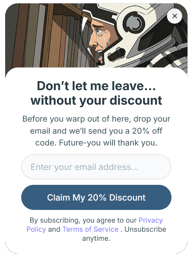 Exit Intent Email Capture Pop-up to Grow Email List – 64