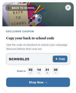 Discount Coupon Back to School Floating Side Box to Increase Sales – 113