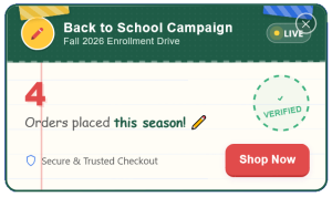 Recent Sales and Buyers Back to School Floating Side Box to Increase Sales – 118