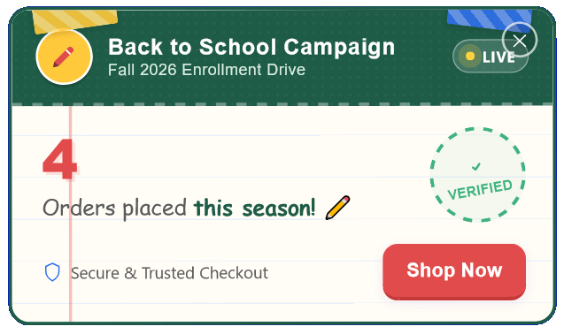 Recent Sales and Buyers Back to School Floating Side Box to Increase Sales – 118